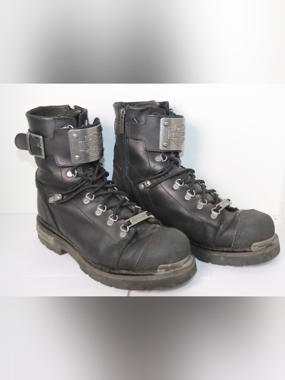 Harley-Davidson Men's Black Leather Motorcycle Boots US 11